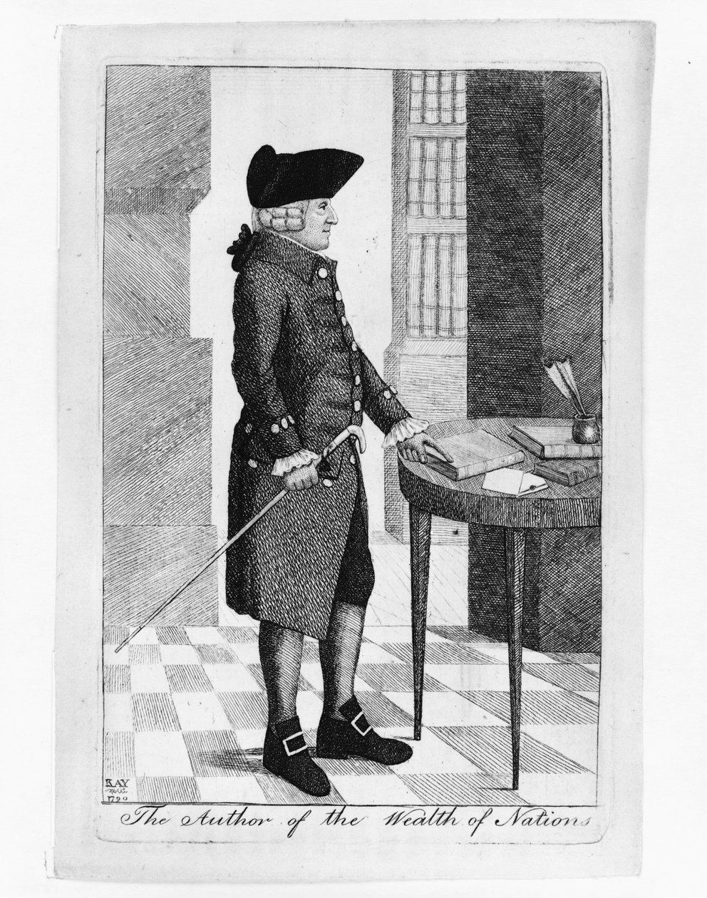 Retrato de Adam Smith 1723-1790 O autor da riqueza das nações, 1790 de John Kay