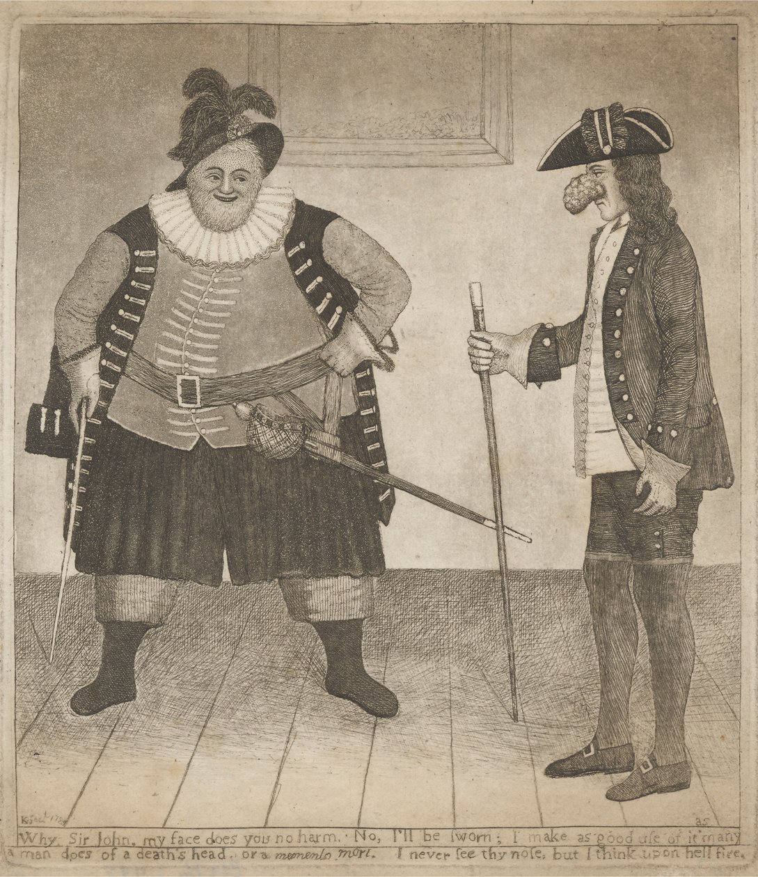 "Sir John, o meu rosto não lhe faz mal..." de John Kay