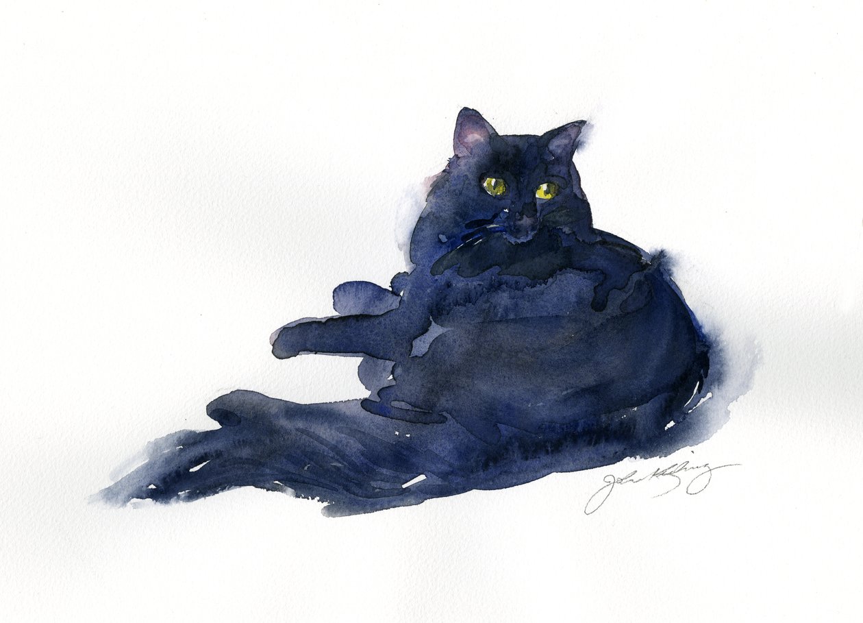 Retrato de Leon, 2014, (aquarela) de John Keeling