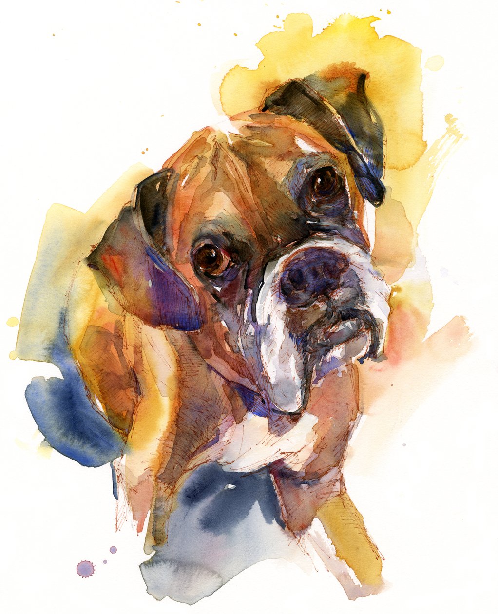 Retrato de Stanley, 2016, (aquarela) de John Keeling