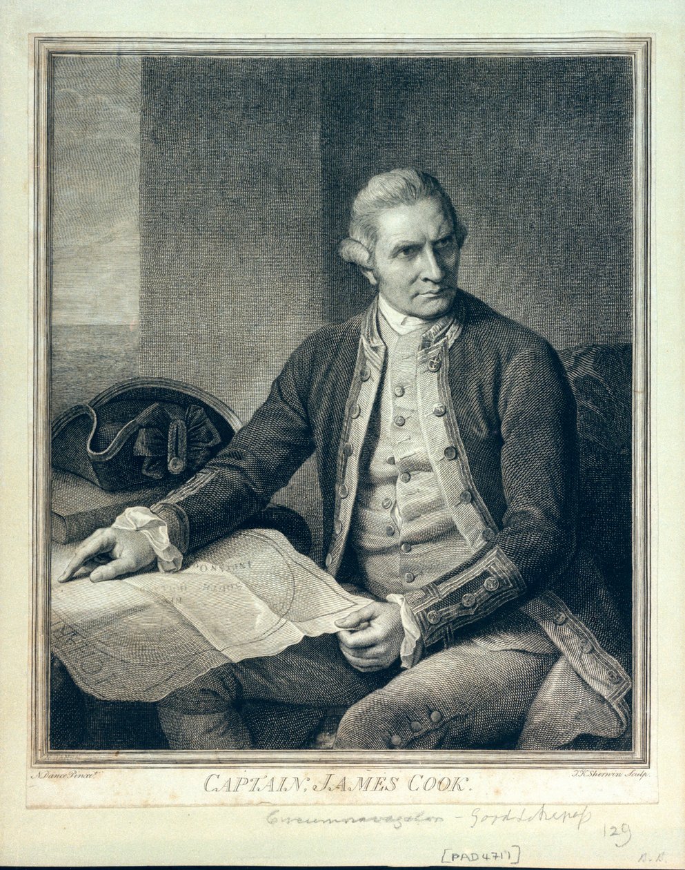 Capitão James Cook (1728-1779) de John Keyse Sherwin