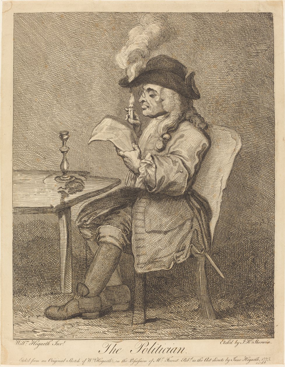 Política de John Keyse Sherwin after William Hogarth
