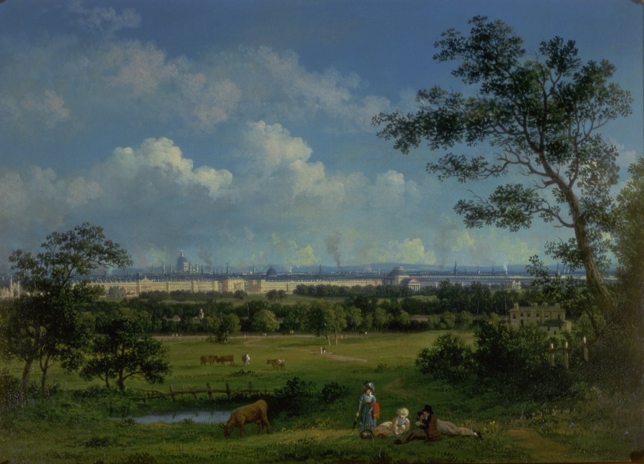 Vista do Regent&39;s Park e do Coliseu de Primrose Hill, 1832 de John Knox