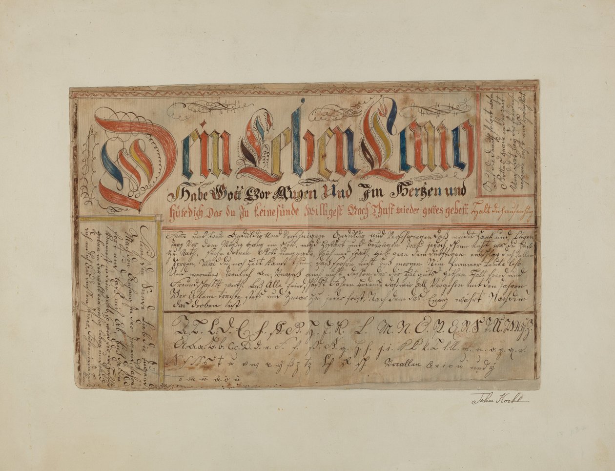 Escrita Iluminada Fratur, c. 1937. de John Koehl