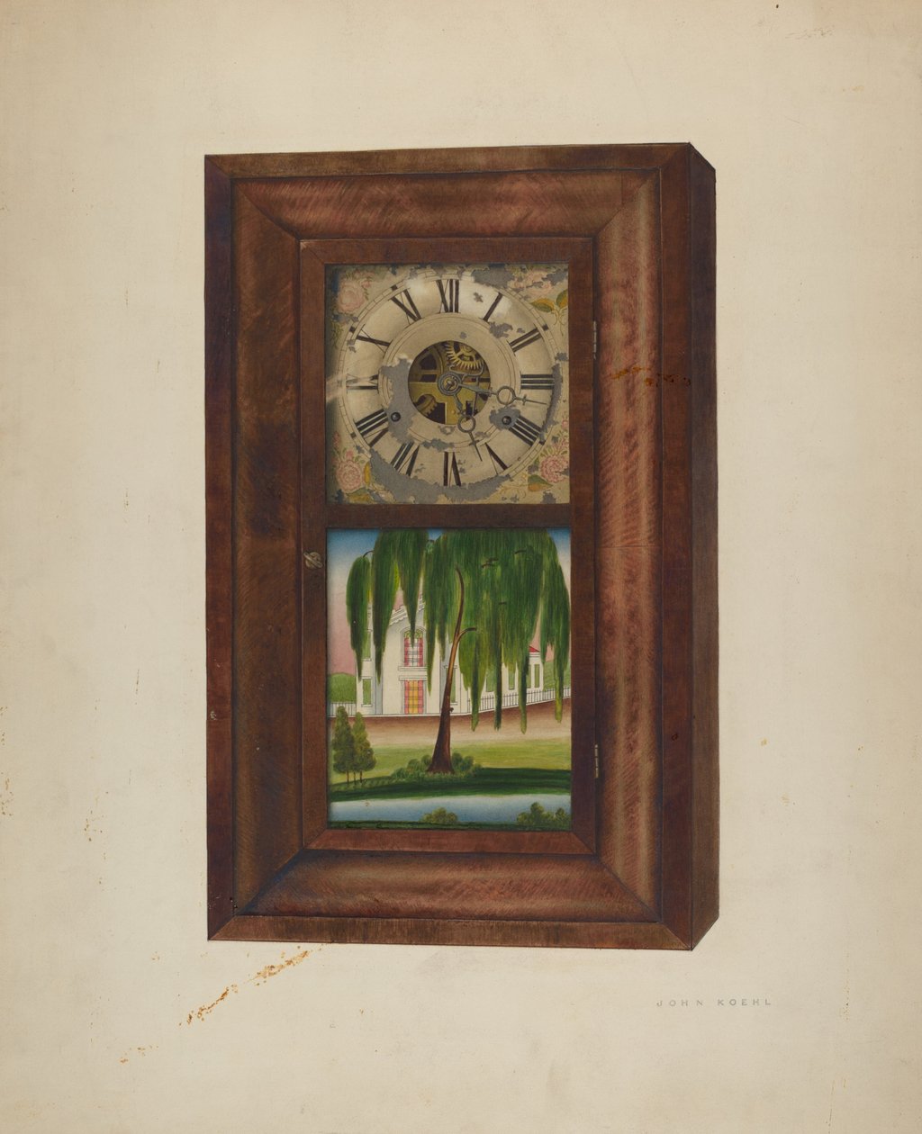 Relógio pintado, 1940. de John Koehl