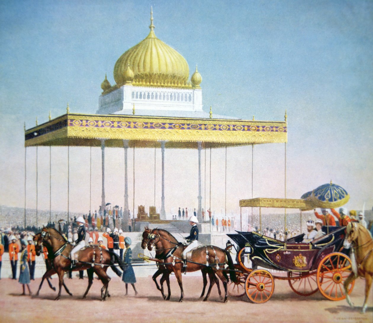 Rei George V no Delhi Durbar de John L. (after) Pemberton
