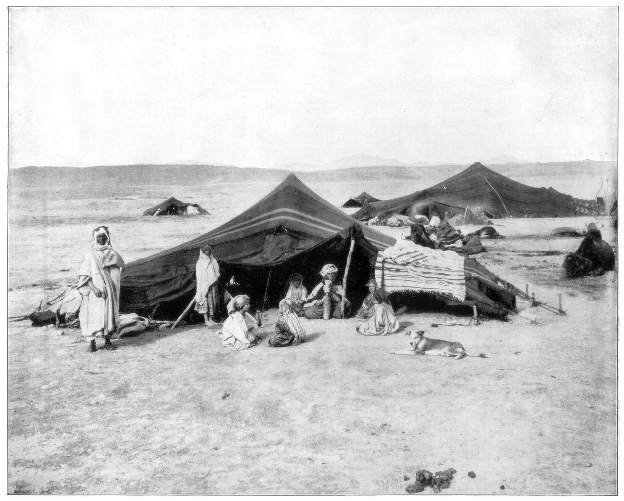 Acampamento de caravanas, deserto do Saara, final do século XIX de John L. Stoddard