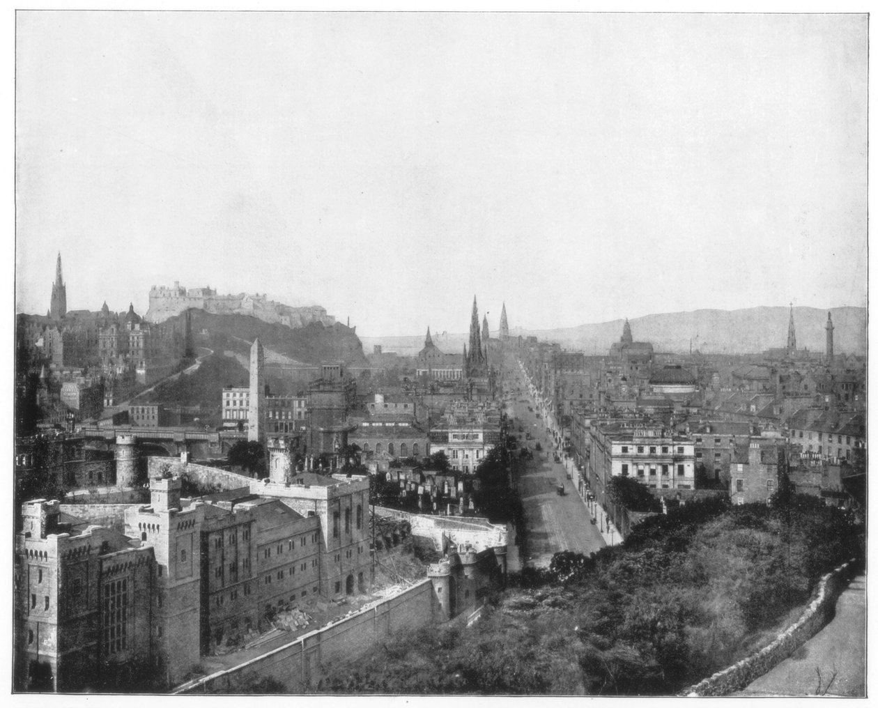 Edimburgo e Scotts Monument, final do século XIX de John L. Stoddard
