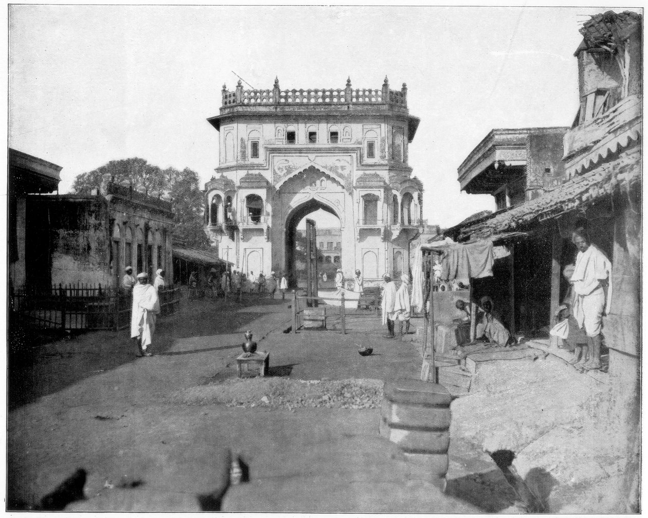Portão para Lucknow, Índia, final do século XIX de John L. Stoddard