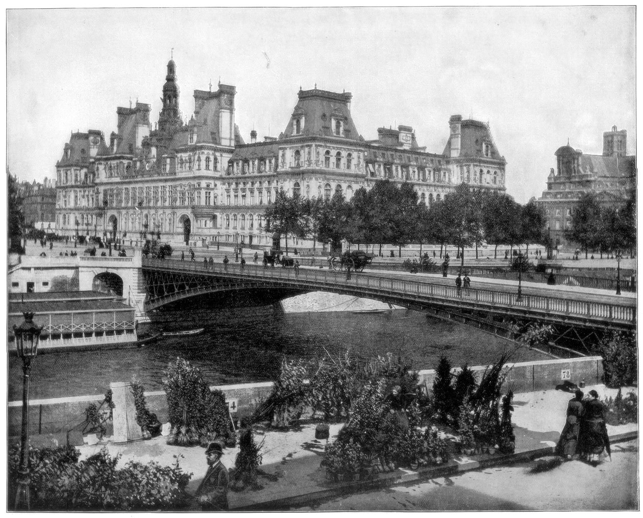 Hotel de Ville, Paris, final do século XIX de John L. Stoddard