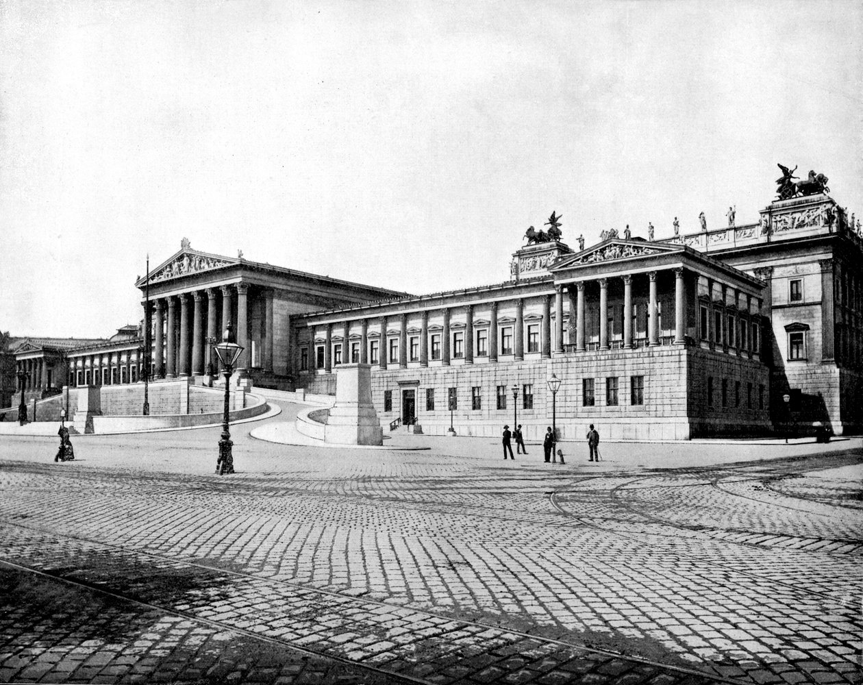 Casas do Parlamento, Viena, 1893. de John L. Stoddard