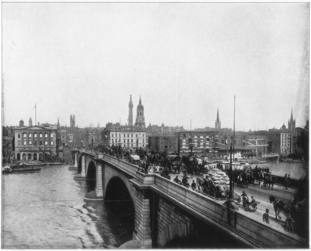 Ponte de Londres, Londres, final do século XIX de John L. Stoddard
