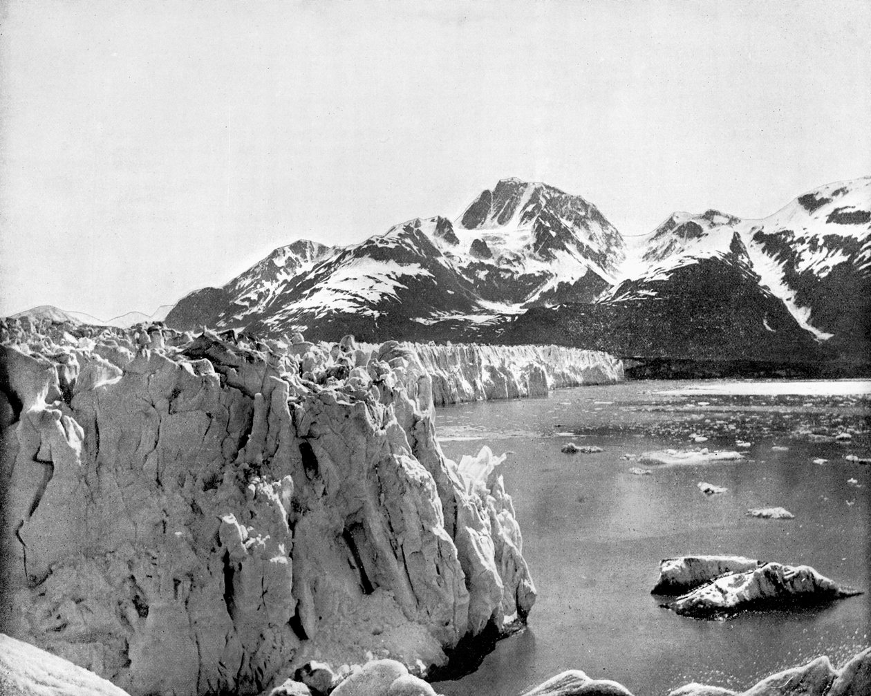 Geleira Muir, Alasca, EUA, 1893. de John L. Stoddard