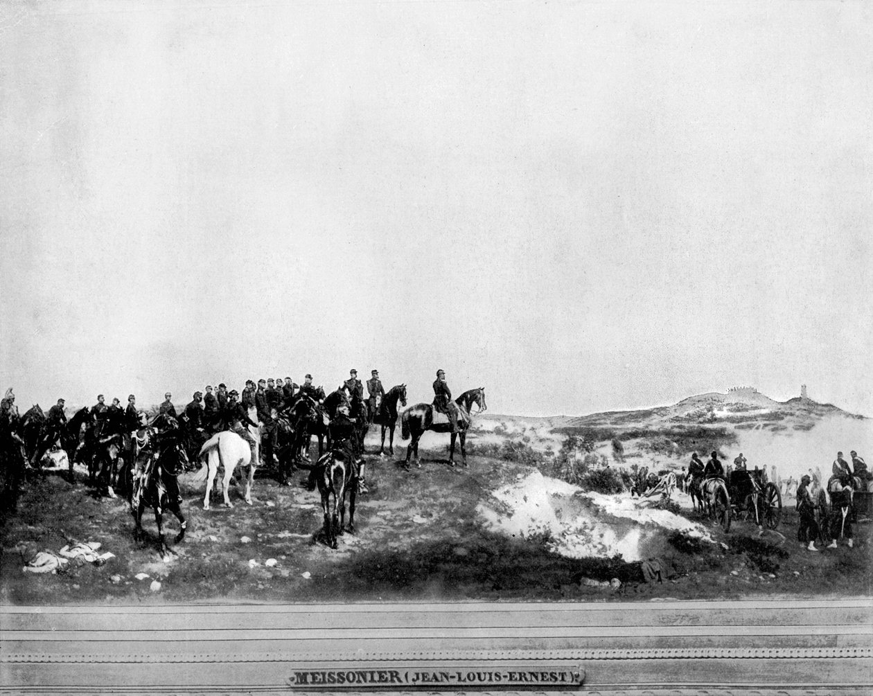 Napoleão III na batalha de Solferino, 1859, 1893. de John L. Stoddard