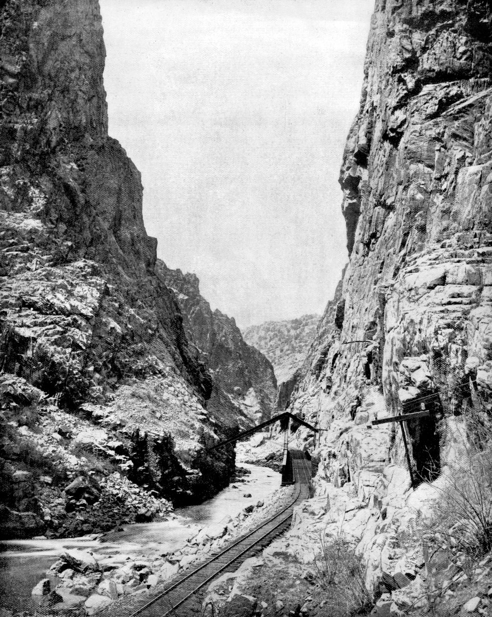 Royal Gorge, Colorado, EUA, 1893. de John L. Stoddard