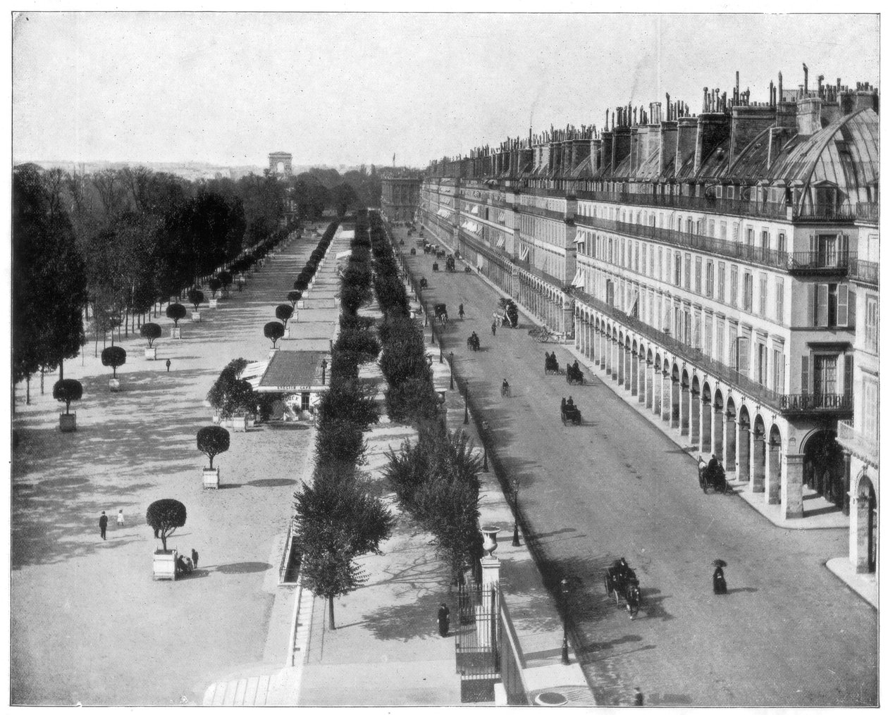 Rue de Rivoli, Paris, final do século XIX de John L. Stoddard