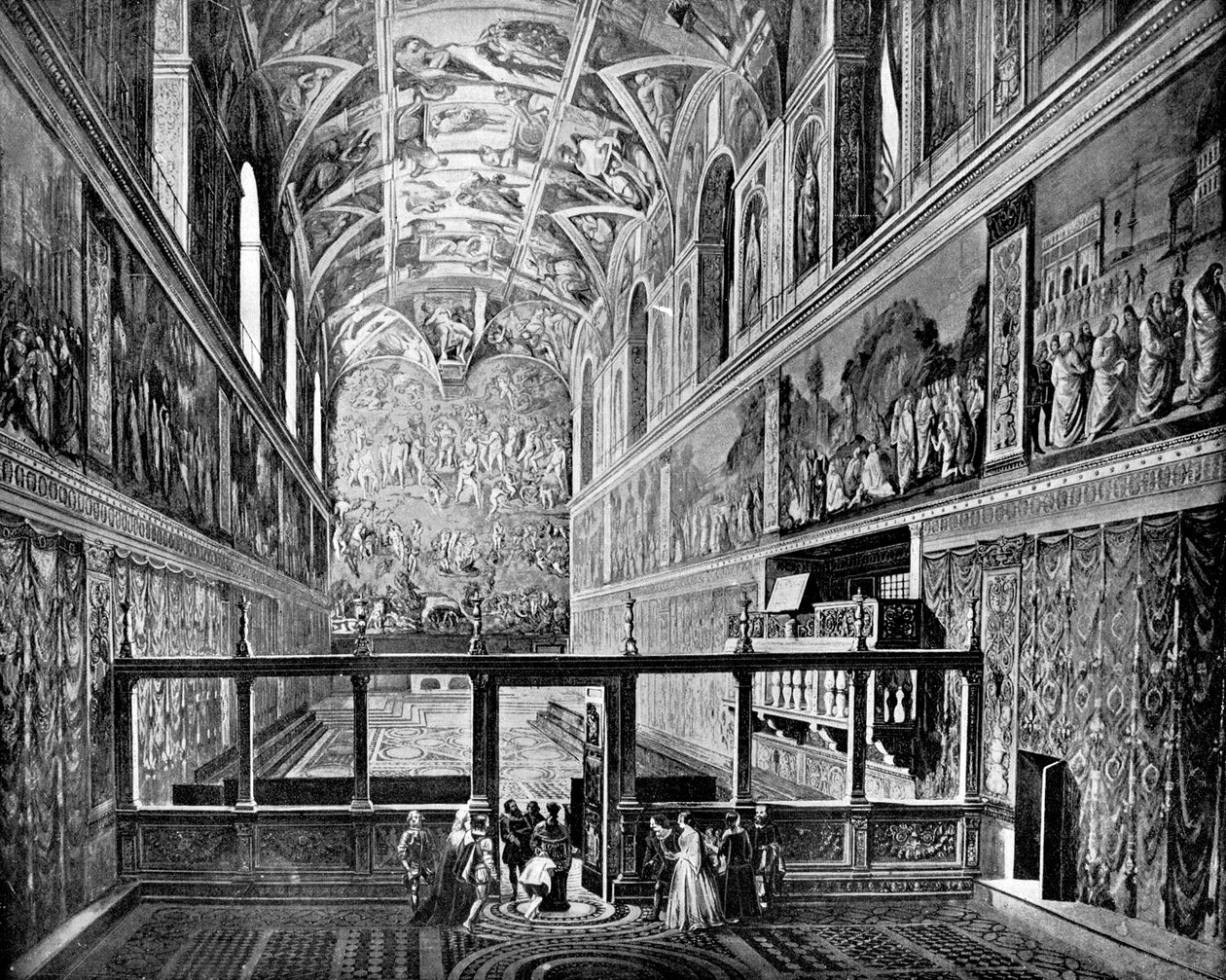Capela Sistina, Vaticano, Roma, 1893. de John L. Stoddard