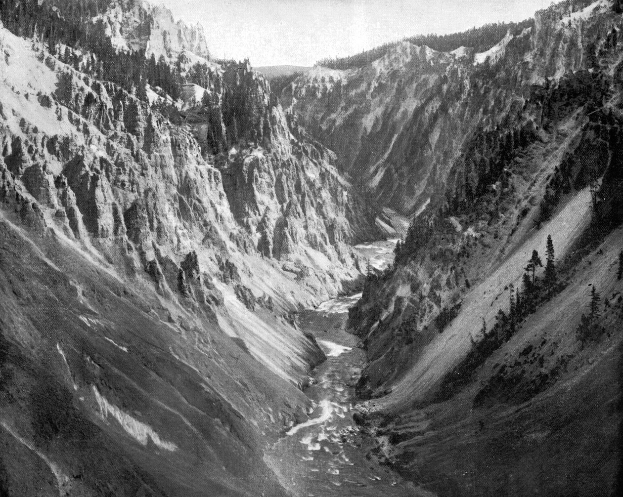 O Grand Canyon, Parque Nacional de Yellowstone, EUA, 1893. de John L. Stoddard