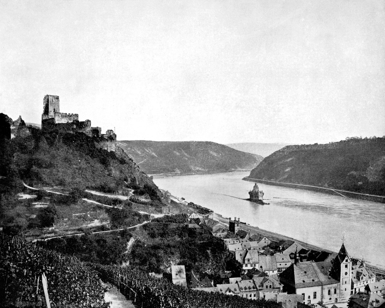 Reno, Gutenfels e Pfalz, Alemanha, 1893. de John L. Stoddard
