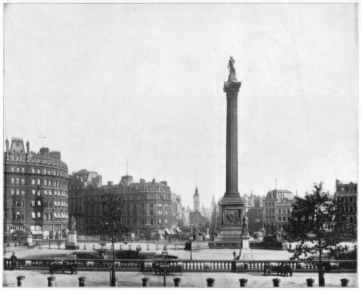 Trafalgar Square, Londres, final do século XIX de John L. Stoddard