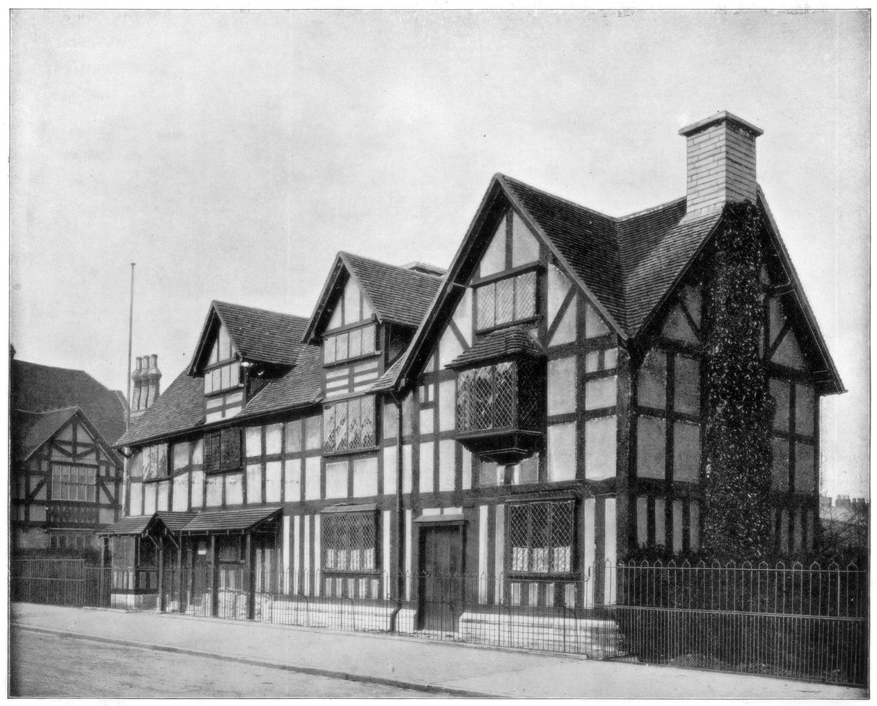 Casa de William Shakespeares, Stratford-upon-Avon, Warwickshire, final do século XIX de John L. Stoddard