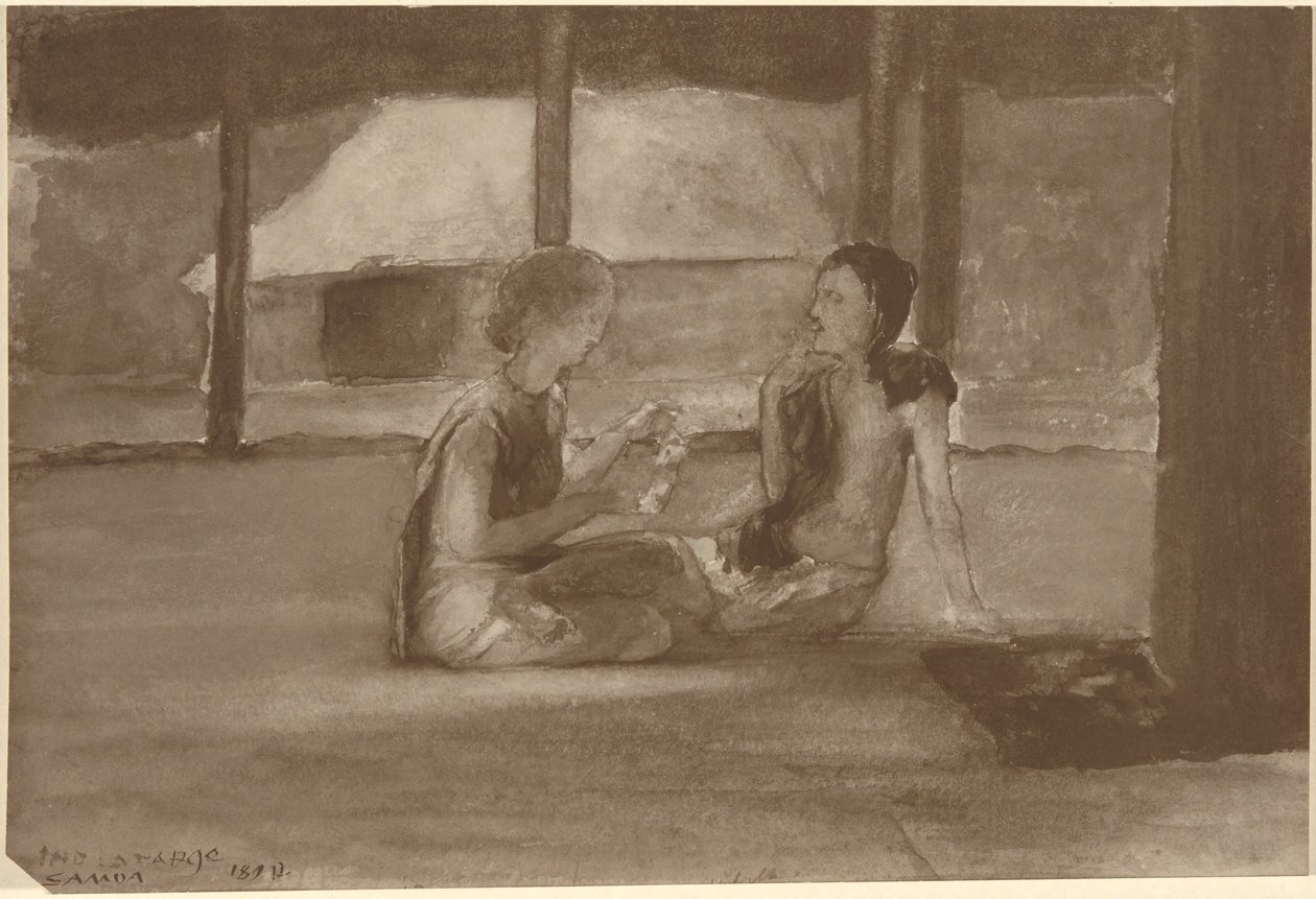 Garotas na cabana samoana de John La Farge