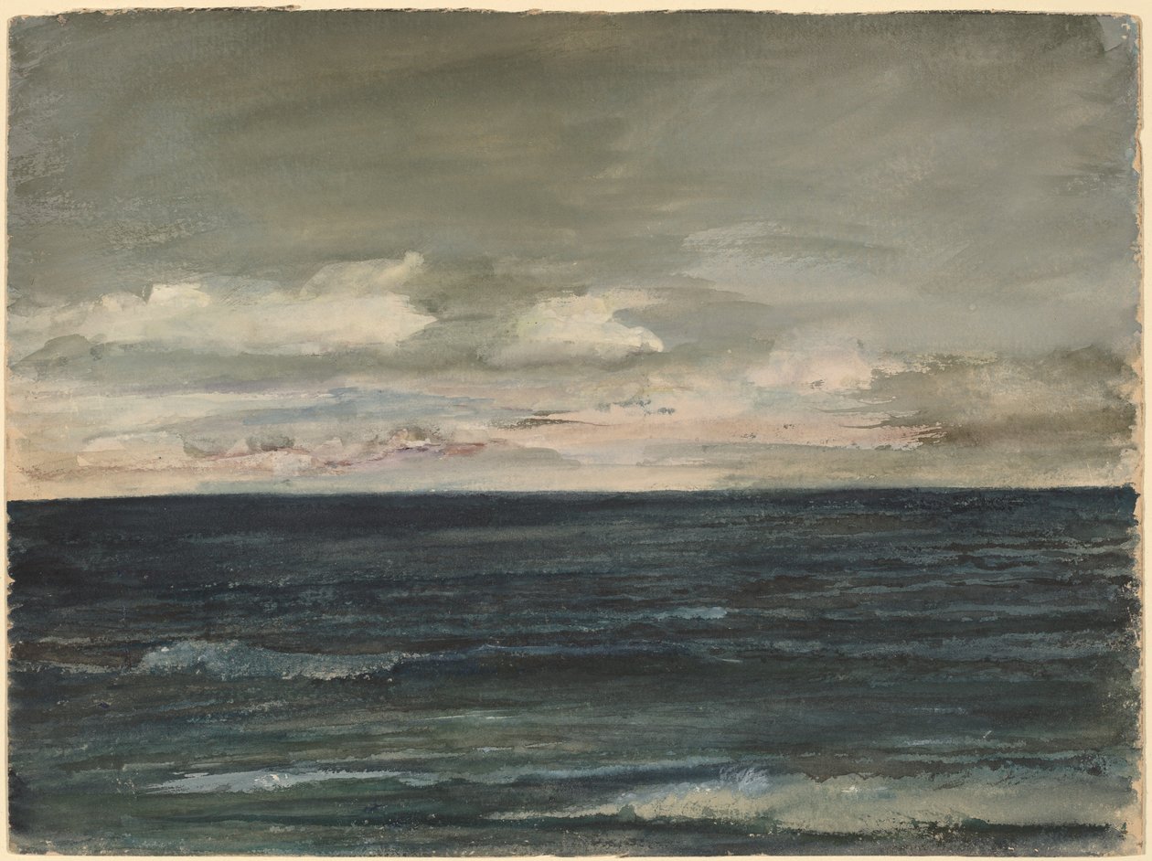Estudo de lição na costa de Jersey de John La Farge