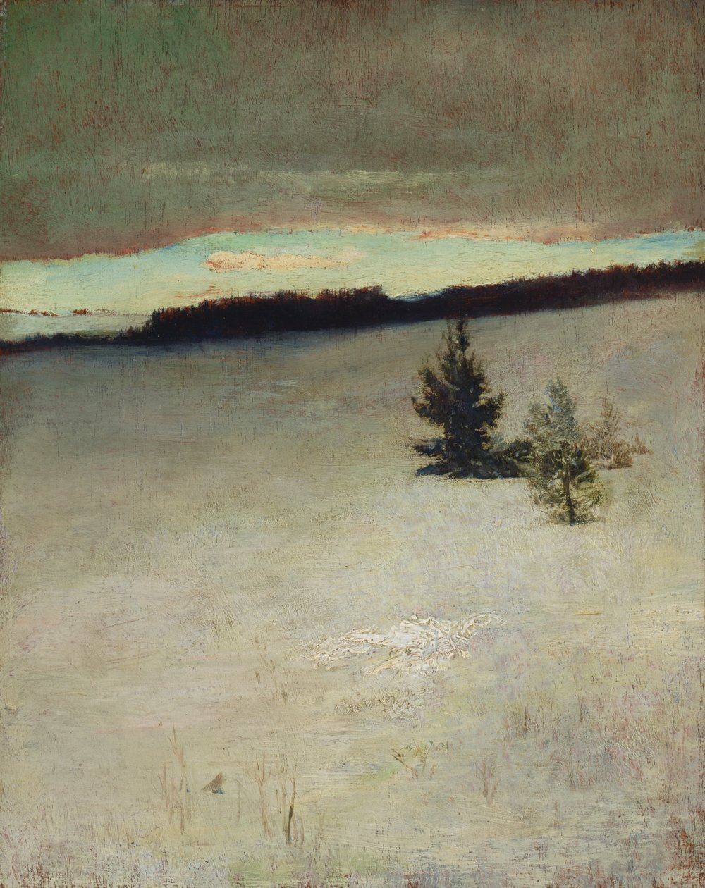 Campo de neve, manhã, Roxbury de John La Farge