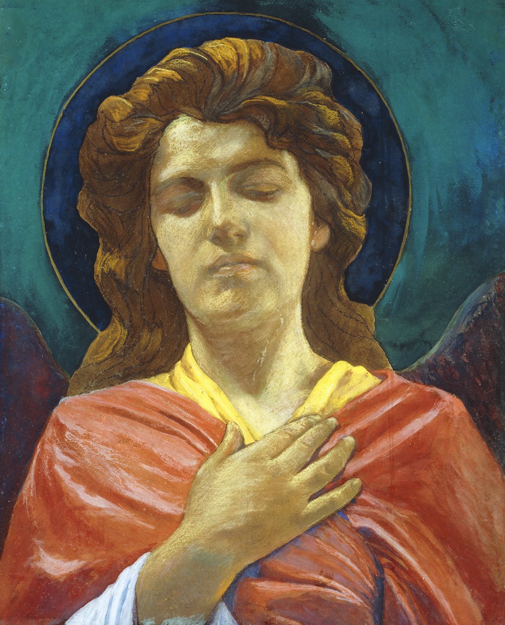 Cabeça de um anjo, de John La Farge or Lafarge