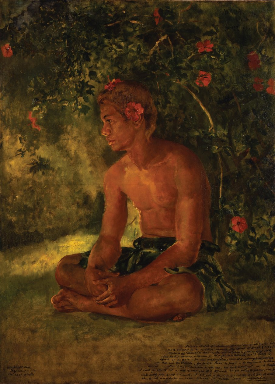 Esboço de Mauá, Apia. Um dos nossos tripulantes, 1891 de John La Farge or Lafarge