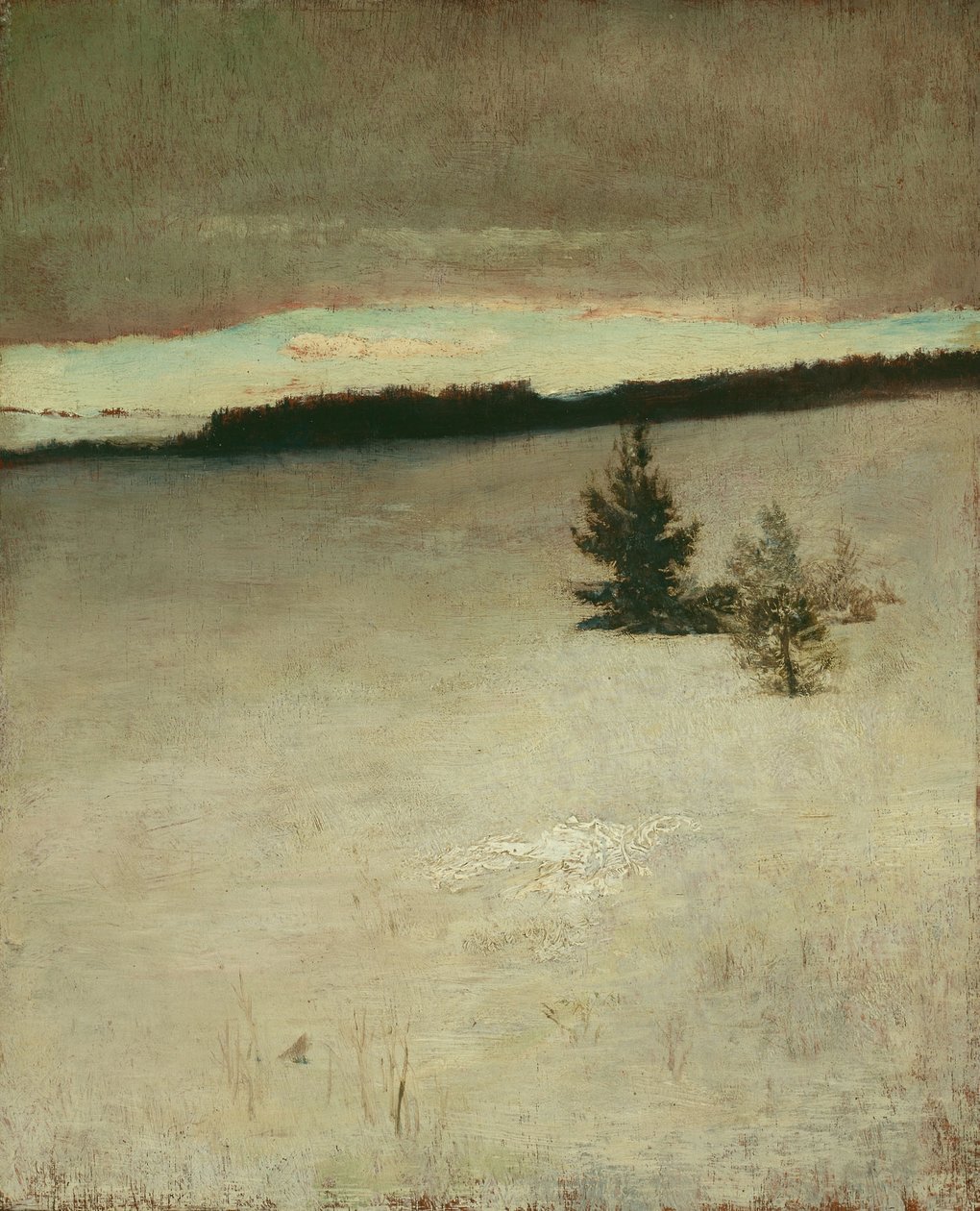 Campo de neve, manhã, Roxbury de John La Farge or Lafarge
