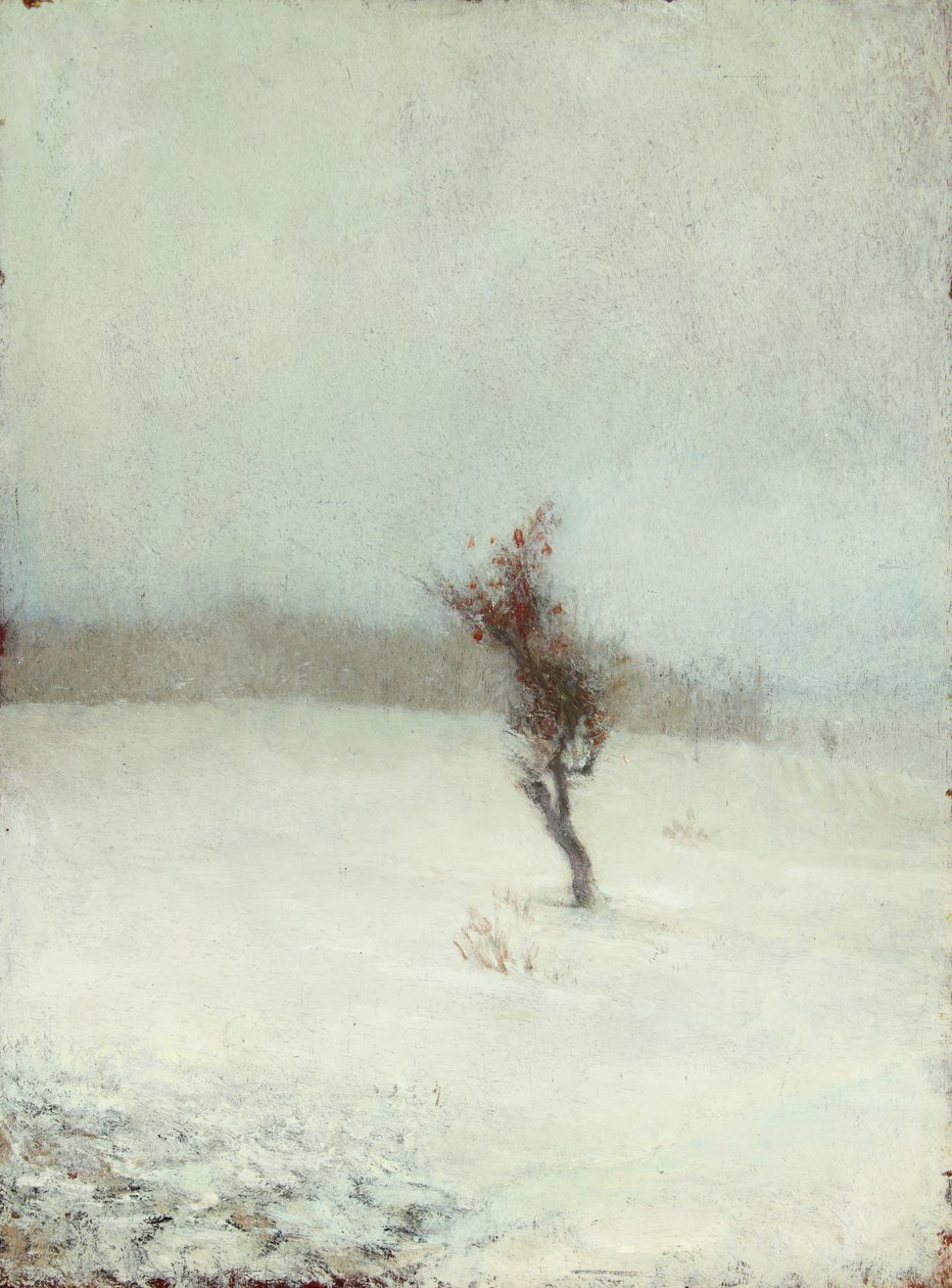 Tempestade de neve 1865 (Óleo sobre painel) de John La Farge or Lafarge