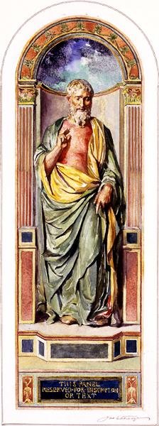 Pregação de São Paulo, c.1900-05 de John La Farge or Lafarge