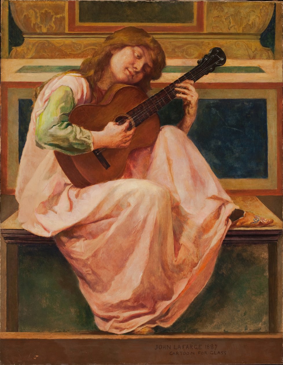 Jogador, 1887 (cera em papel de polpa) de John La Farge or Lafarge