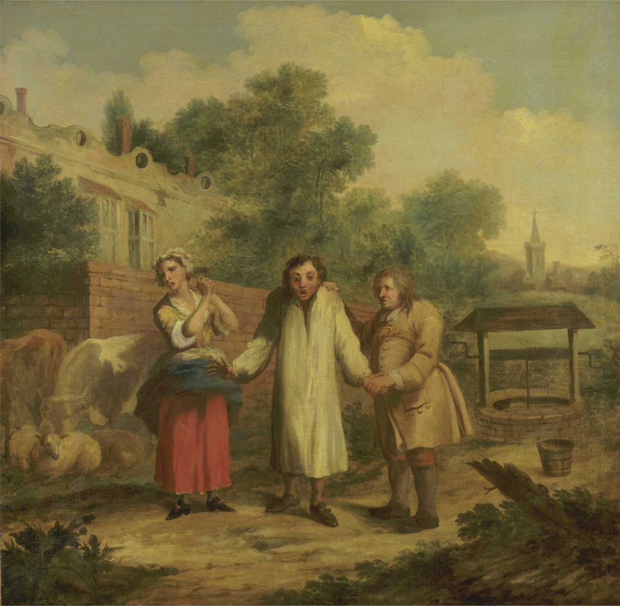 Fogão retirado do poço, c.1726 (óleo sobre tela) de John Laguerre