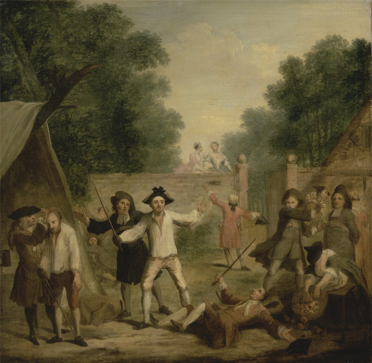 Hob&39;s Defense, c.1725 (óleo sobre tela) de John Laguerre