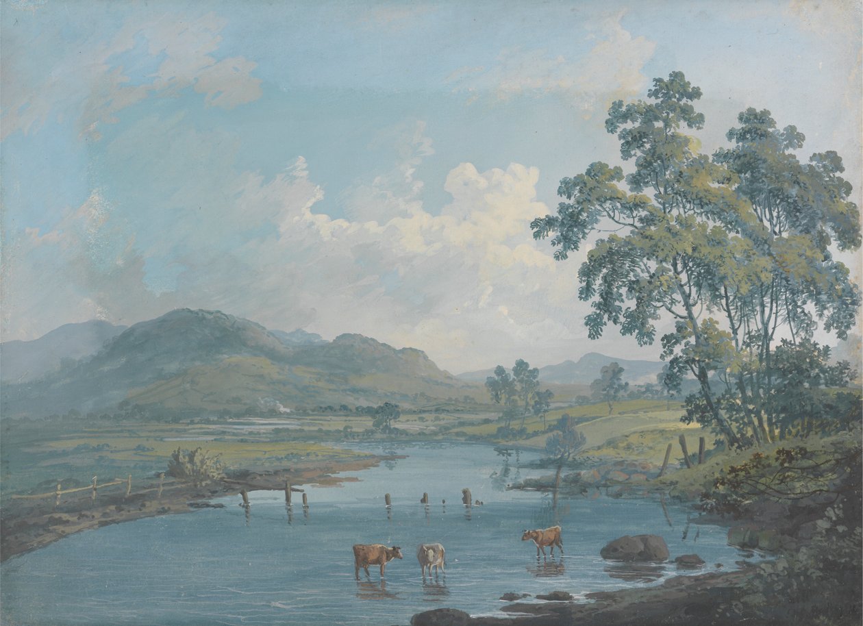 Paisagem do Rio com Rega de Gado de John Laporte