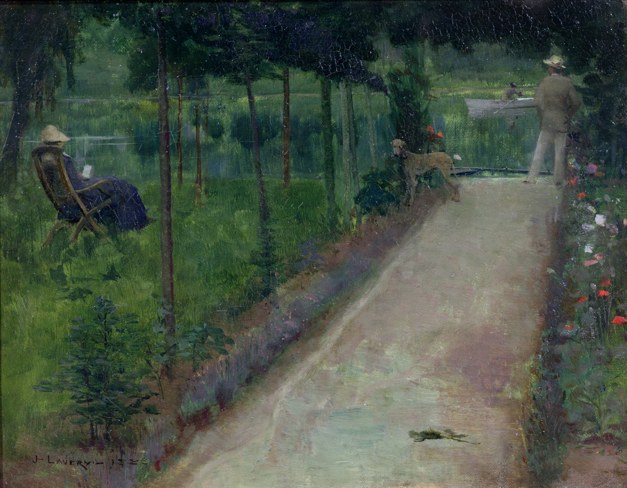 Um dia de verão cinza, Grez, 1883 de John Lavery