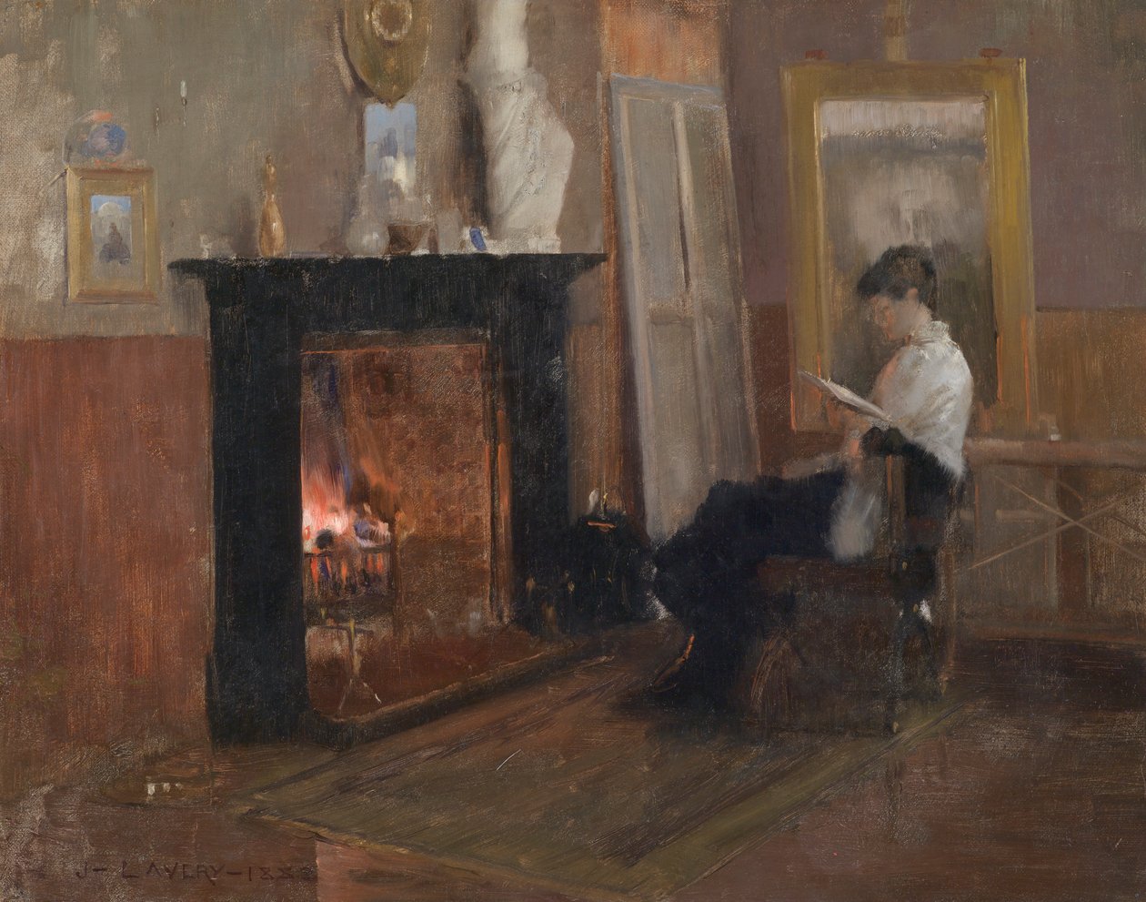 Um dia tranquilo no estúdio de John Lavery