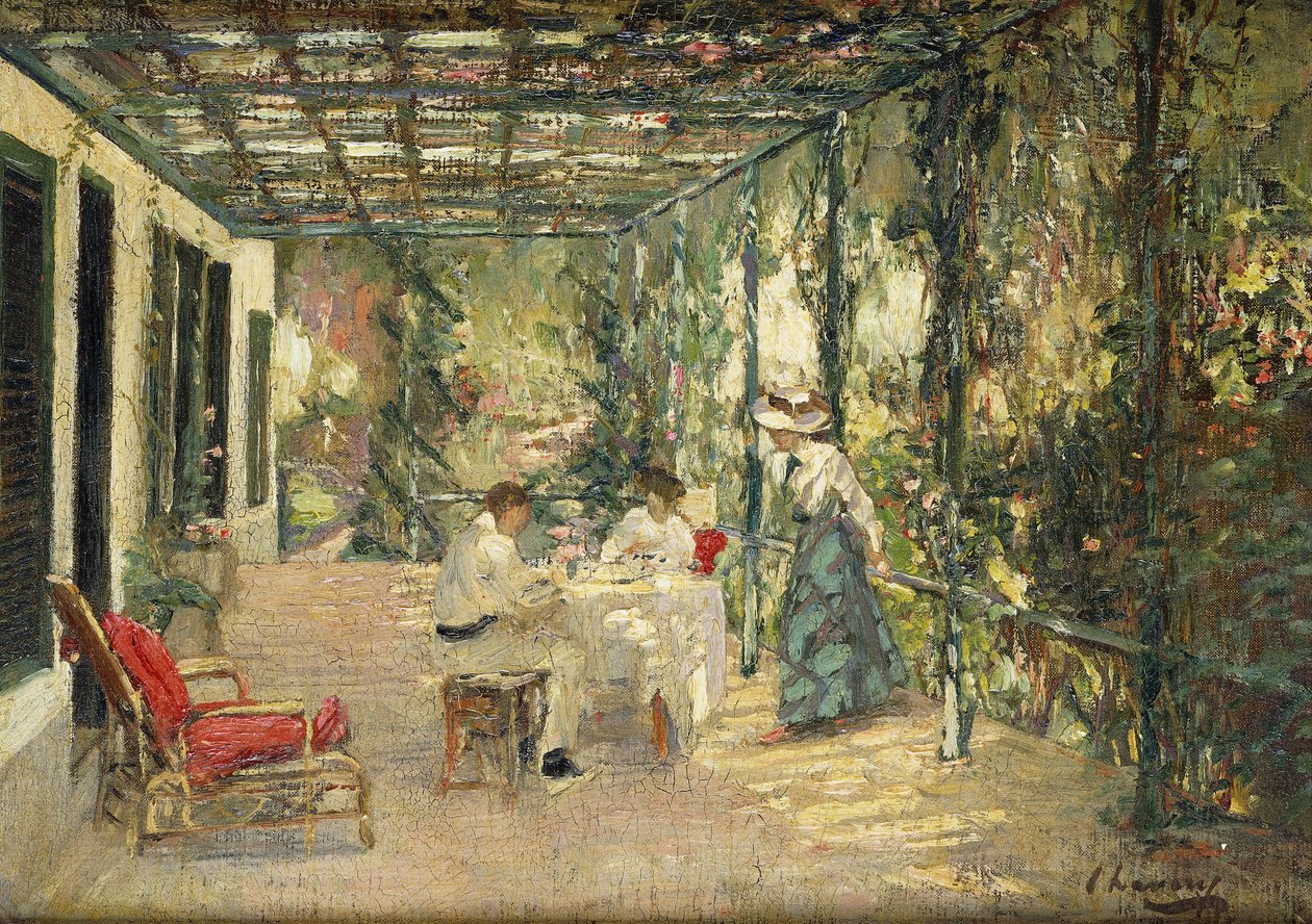 Café da Manhã no Terraço de John Lavery