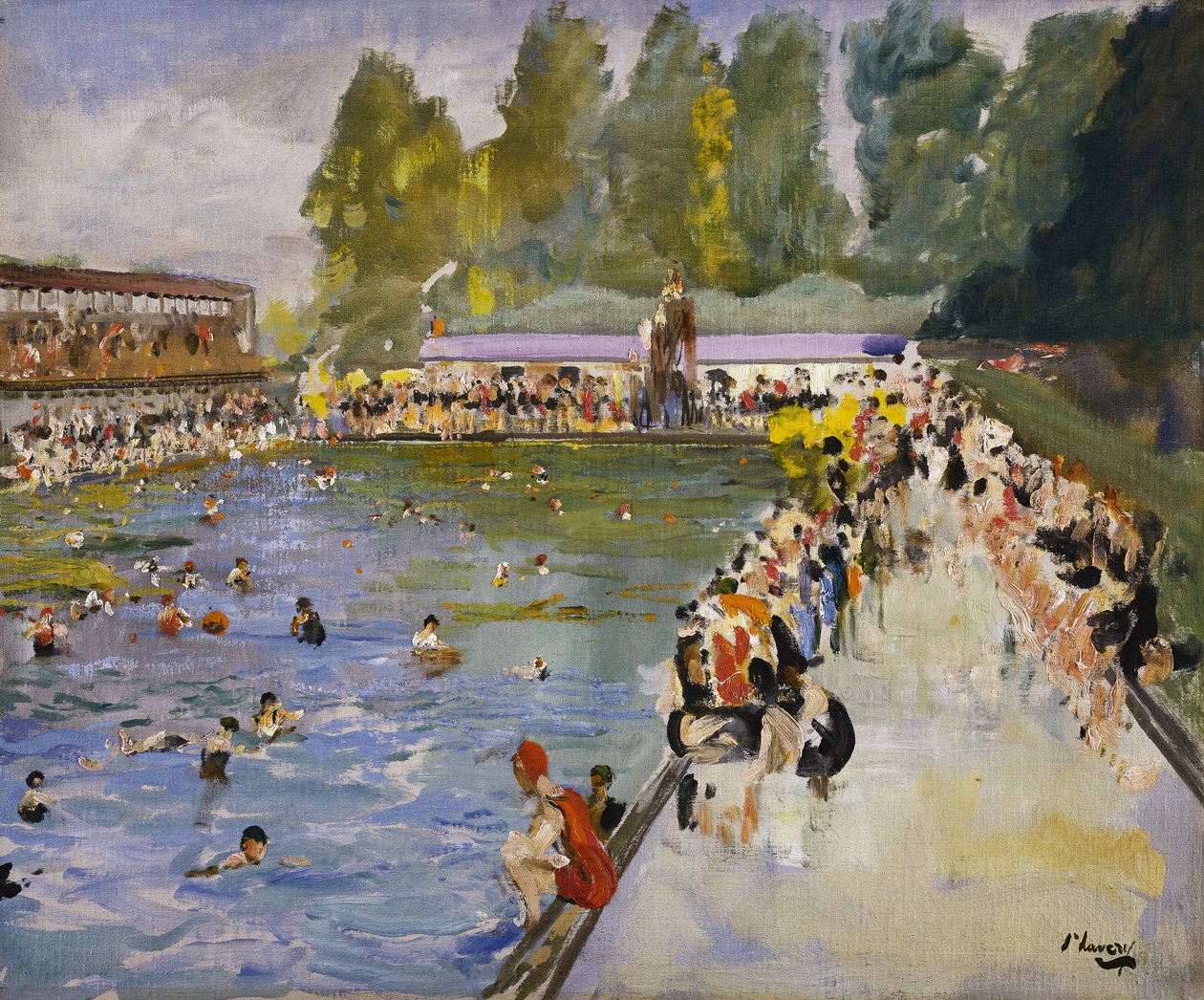 Chiswick Baths, c.1929 (óleo sobre tela) de John Lavery