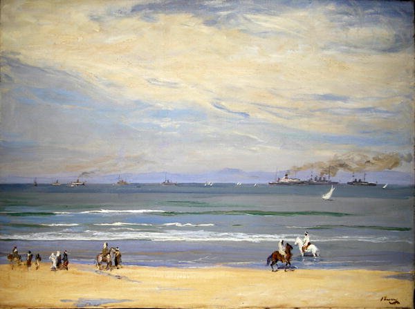 Barcos a tiro franceses, Baía de Tânger de John Lavery