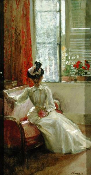 Interior: Uma Senhora (óleo sobre tela) de John Lavery