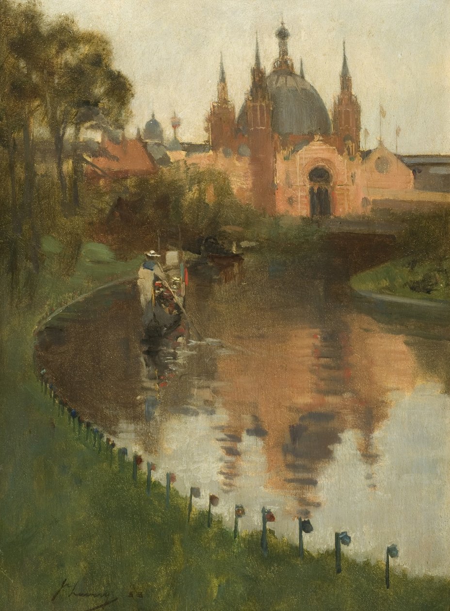 Kelvingrove, vista do rio, 1888 de John Lavery