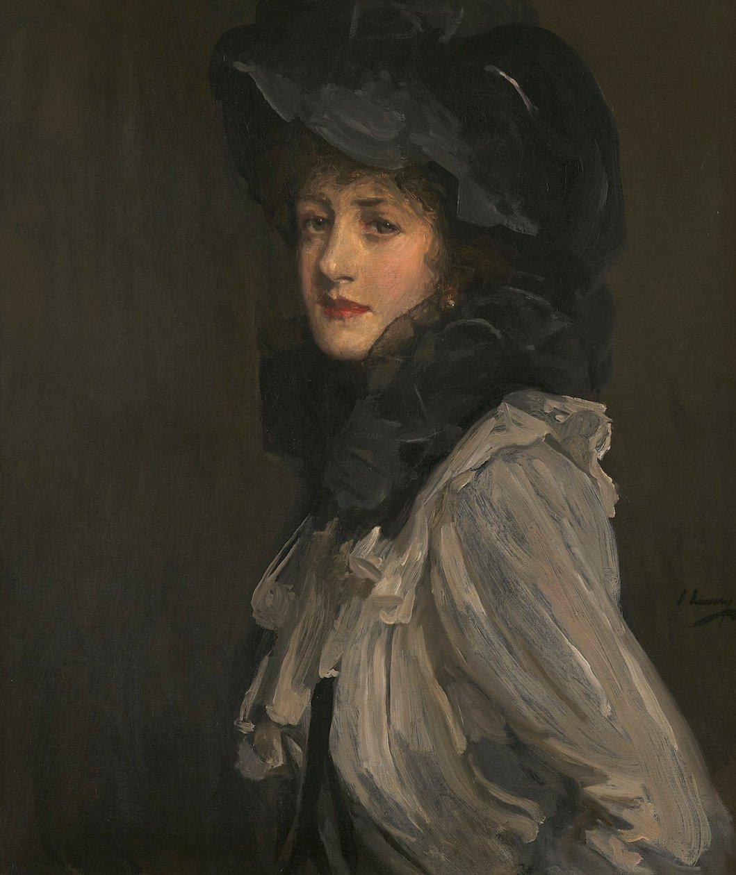 Senhora de cinzento e preto de John Lavery