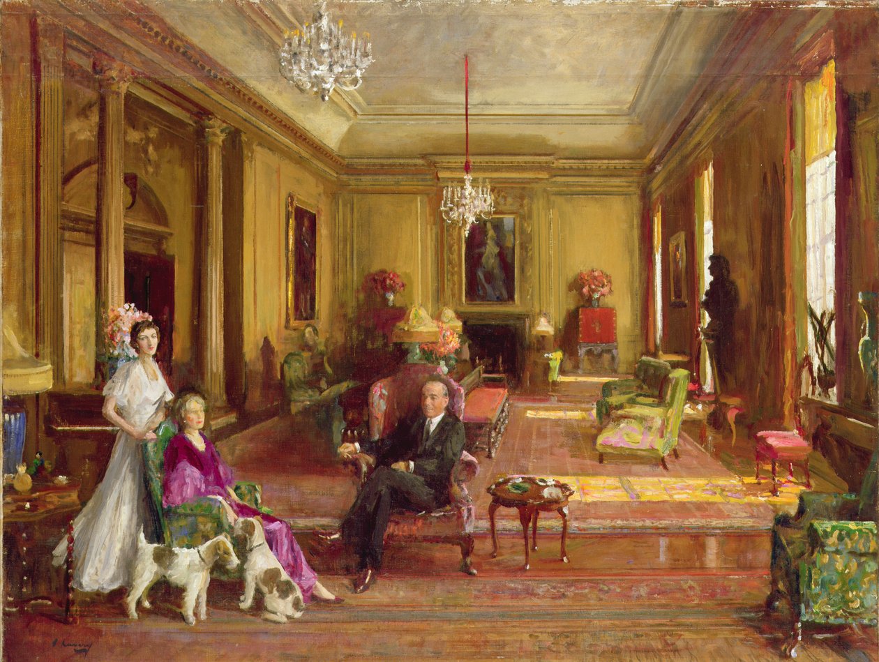 Lord Duveen de Millbank em casa de John Lavery