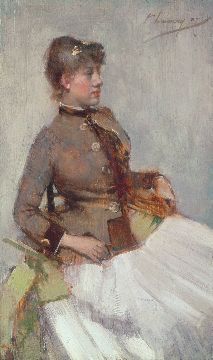 Retrato de uma senhora sentada, 1887 de John Lavery
