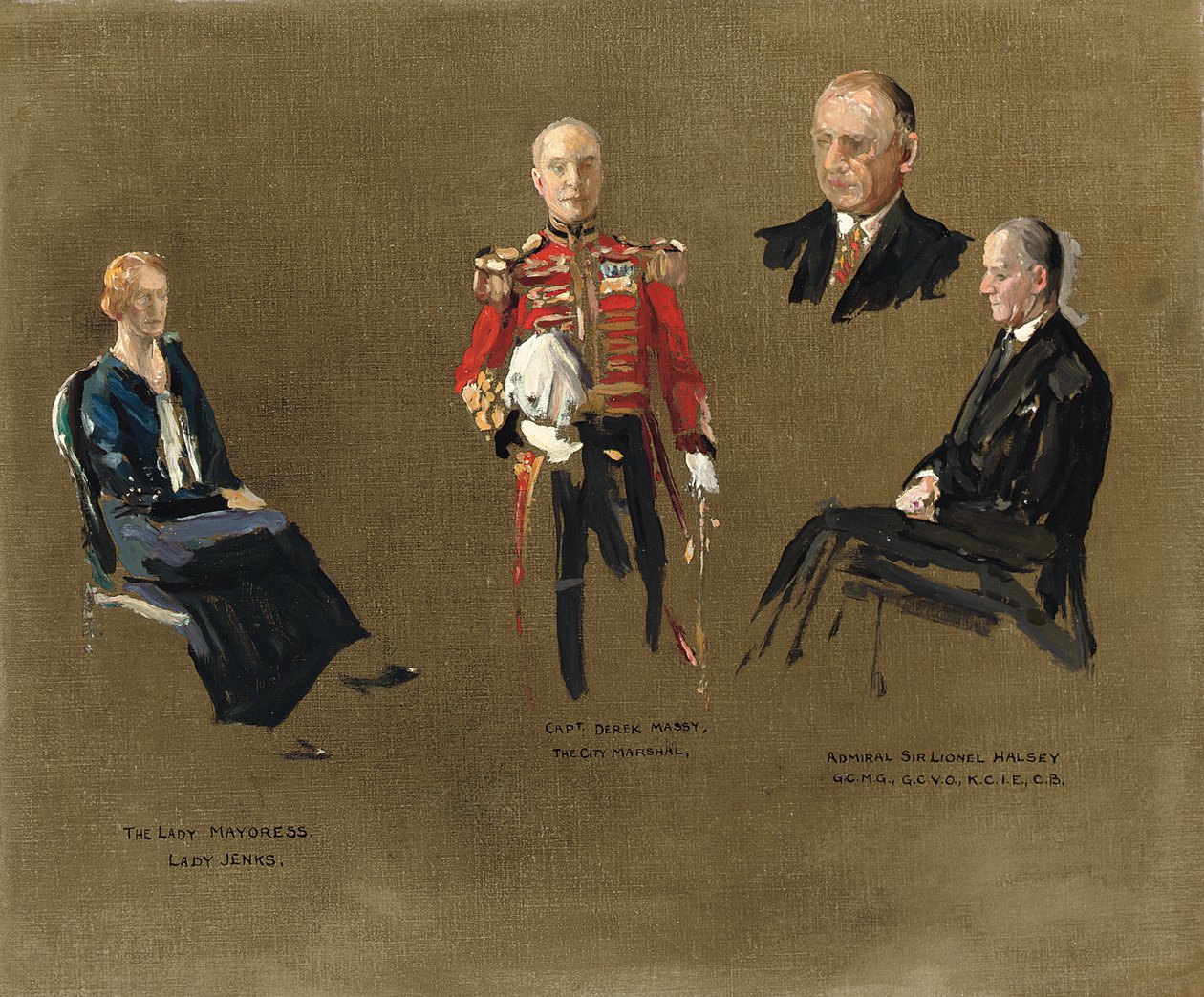 Estudos de retrato para "Os Mestres Marinheiros de John Lavery