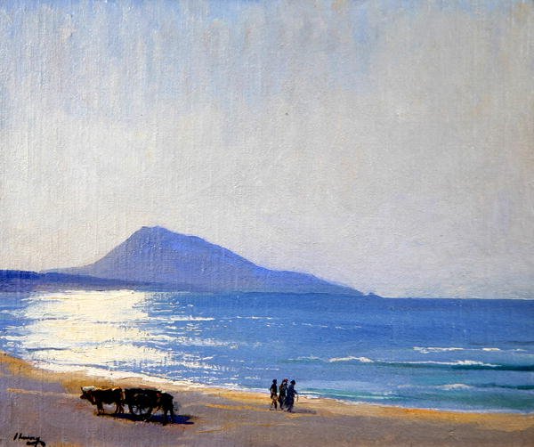 A Praia, Tânger (óleo sobre tela) de John Lavery