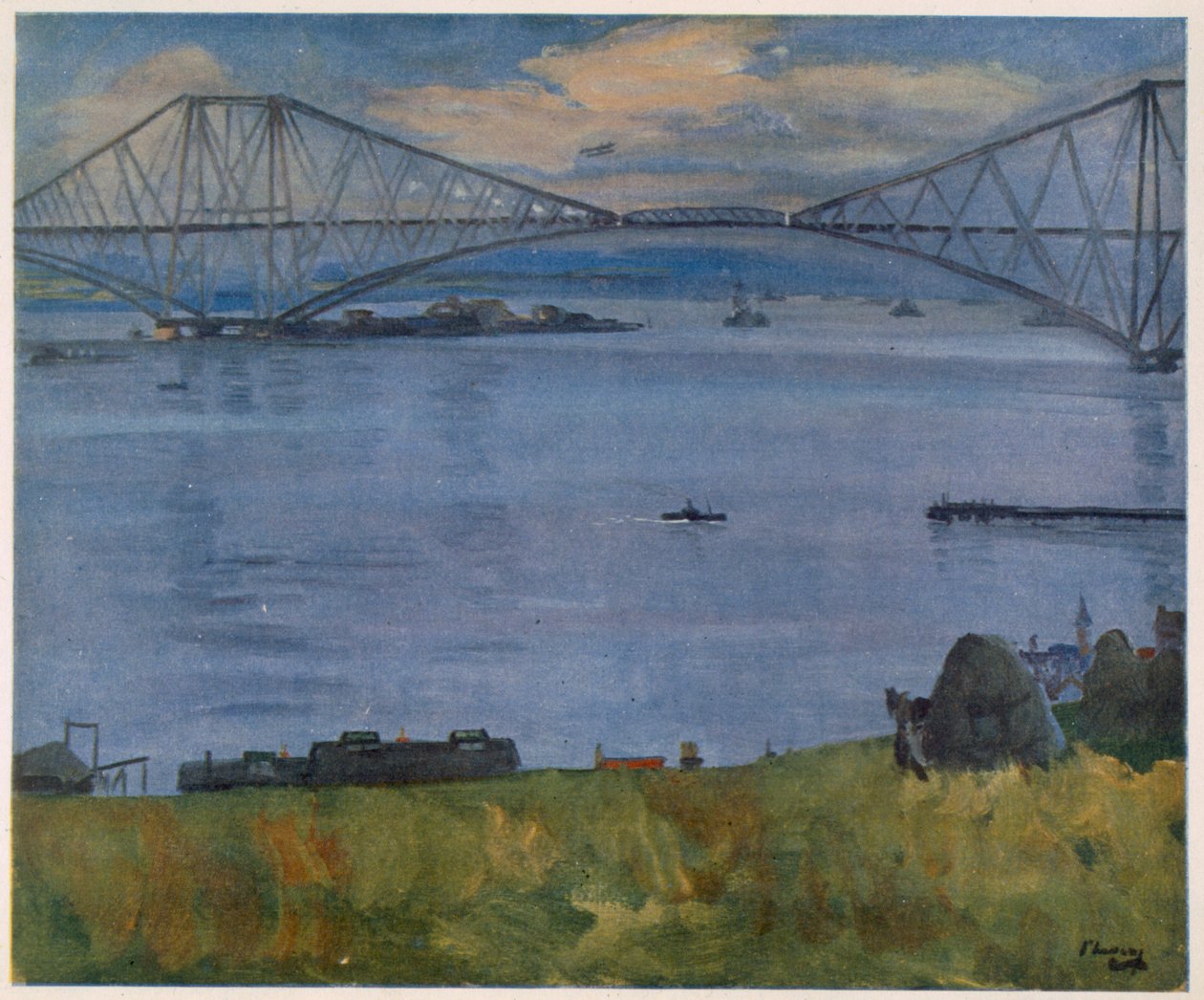 The Forth Bridge, 1914, de artistas britânicos na frente, continuação de The Western Front, 1918 de John Lavery